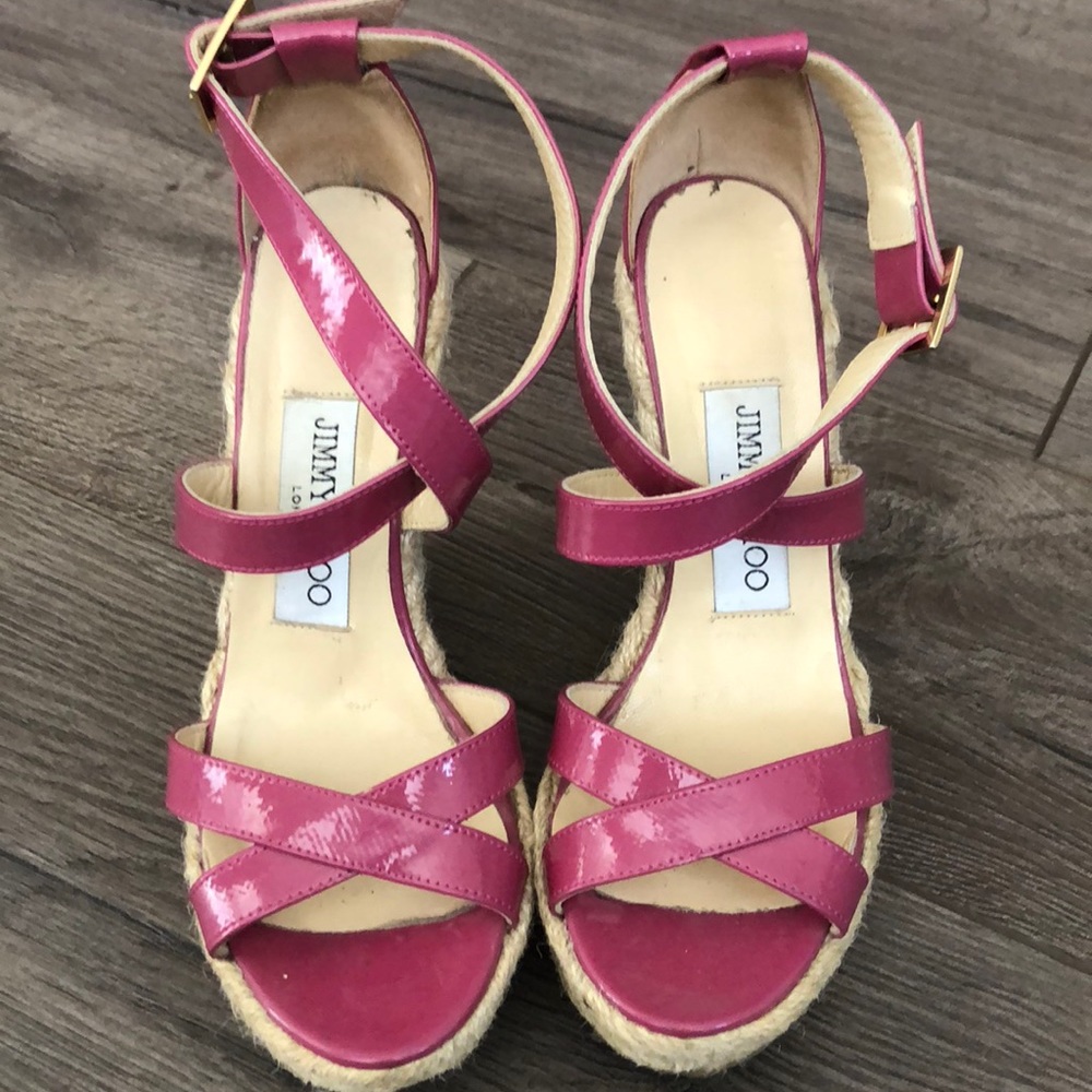 Jimmy choo size 34.5 espadrille Wedges